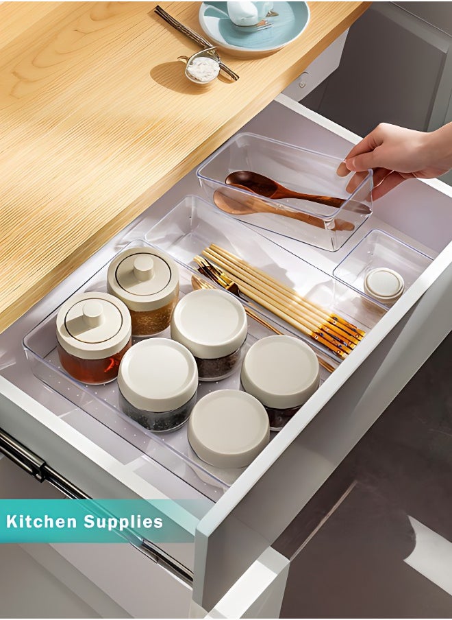 drawer storage basket storage box acrylic transparent partition storage combination set