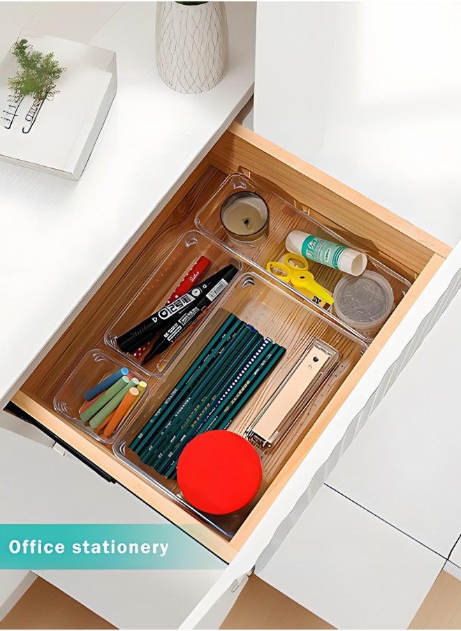 drawer storage basket storage box acrylic transparent partition storage combination set