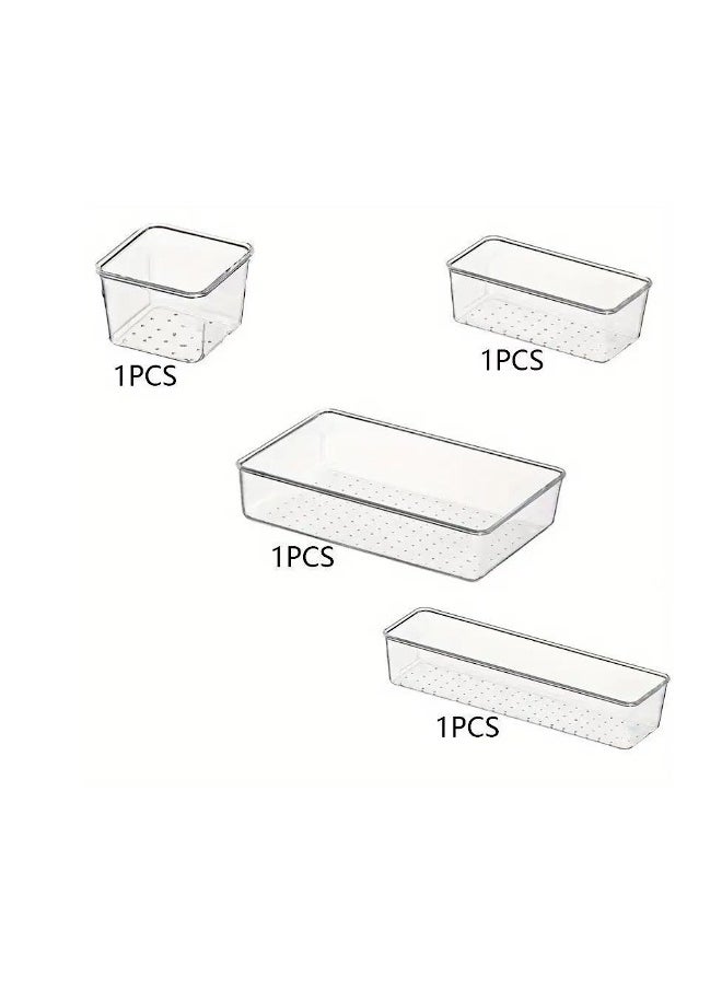 drawer storage basket storage box acrylic transparent partition storage combination set