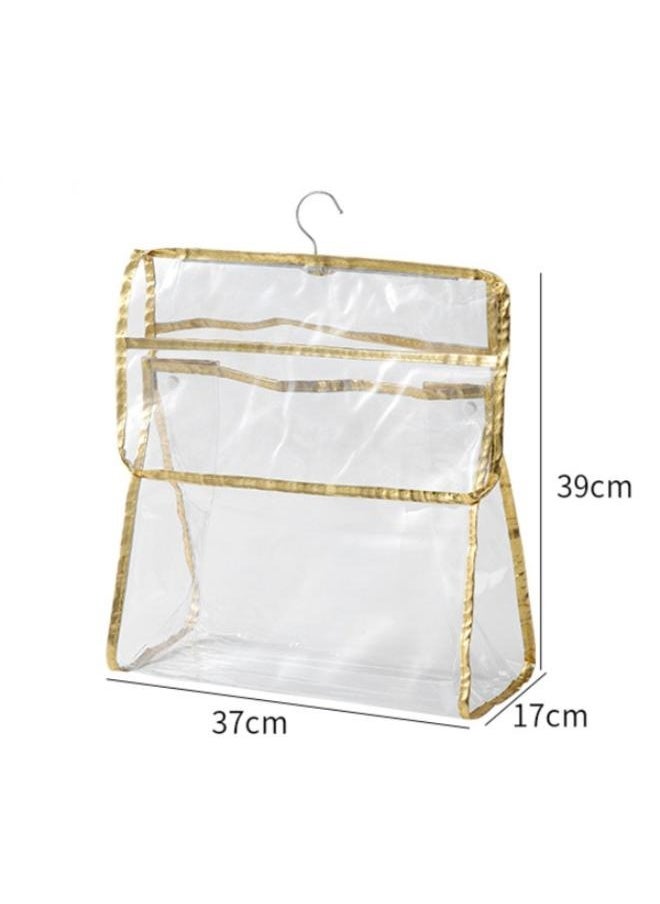 Transparent Bathroom Storage Bag Bathroom Bath Clothes Towel Storage Bag Thickened PVC Waterproof Storage Hanging Bag Size: 39*37*17cm