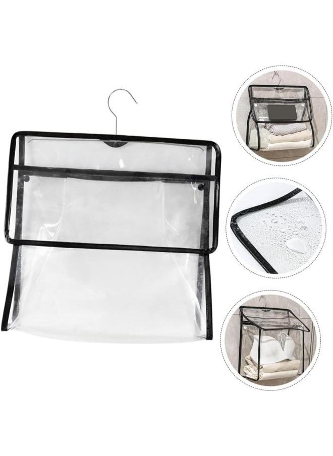 Bathroom Waterproof Bag Hanging Toiletry Bag Hanging Transparent Bag Hanging Shower Clear Clothing Storage Bags Clothing Organizer PVC Wall Hanging Size: 40*37.5*12cm