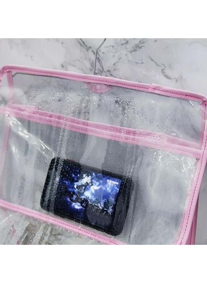 Hanging Transparent Bag Hanging Shower Clear Clothing Storage Bags Clothing Organizer PVC Wall Hanging Size: 40X37.5X12cm