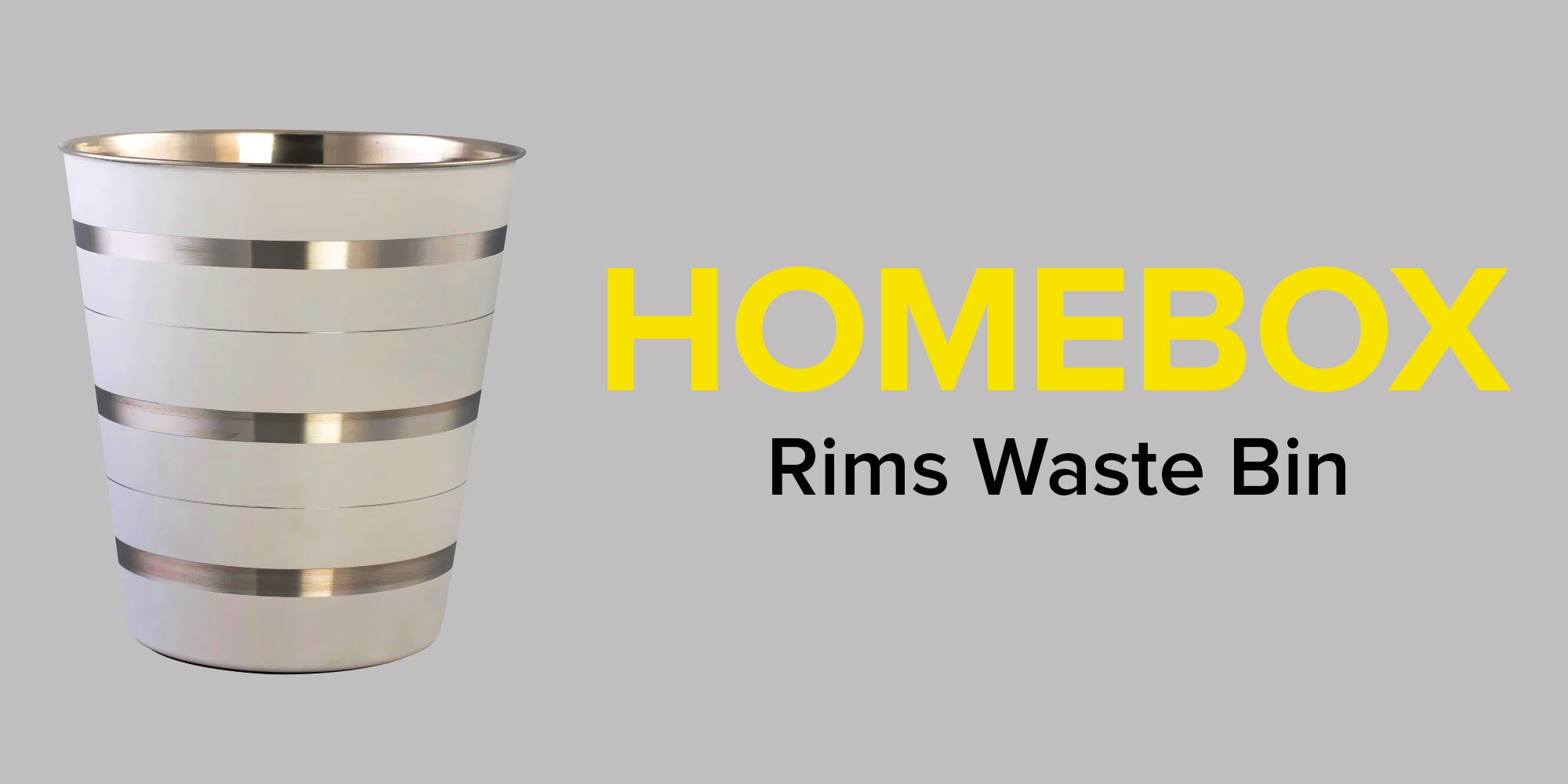 High-Quality Sturdy And Durable Environmentally Friendly Long Lasting Rims Dustbin White/Silver 9Liters