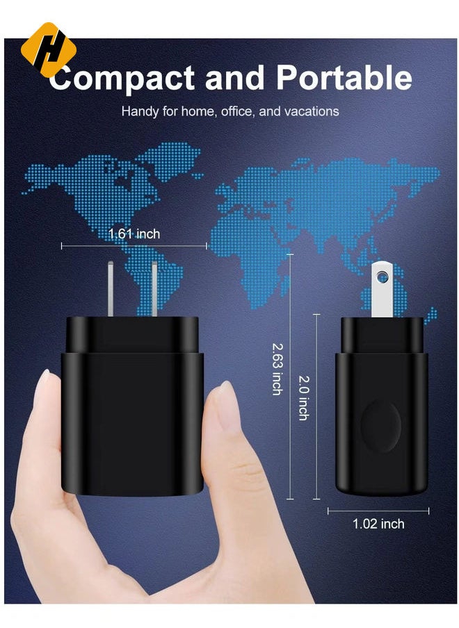 45W PD Fast Charge Travel Adapter with USB-C to USB-C Cable Black