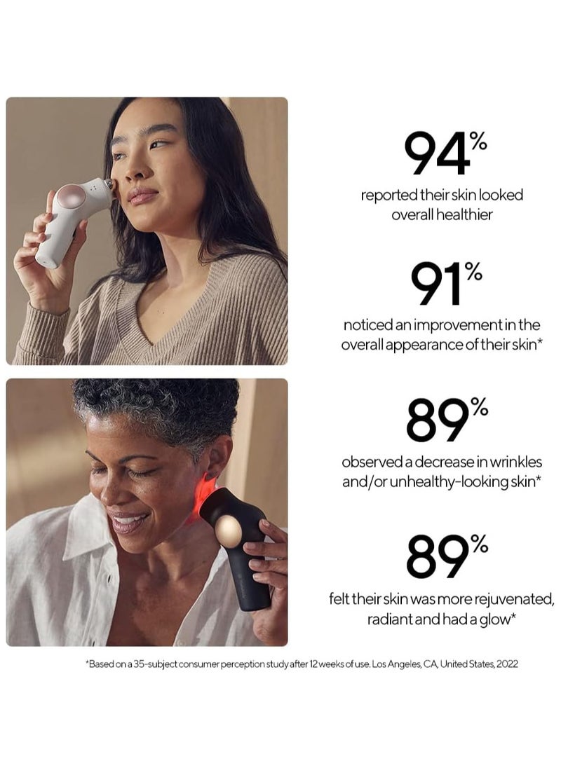 TheraFace PRO - Handheld Facial Massage Device - Compact Electric Face and Skin Care Therapy Tool - 8-in-1 Treatment with Microcurrent and LED Light Therapy Rings for Ultimate Personal Beauty, White