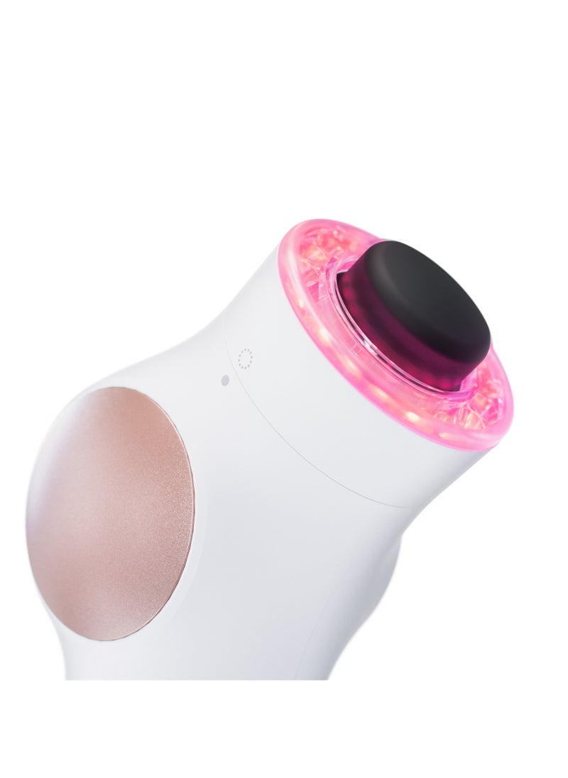 TheraFace PRO - Handheld Facial Massage Device - Compact Electric Face and Skin Care Therapy Tool - 8-in-1 Treatment with Microcurrent and LED Light Therapy Rings for Ultimate Personal Beauty, White