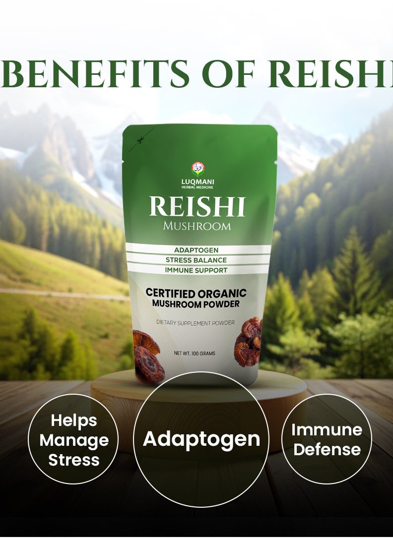 Reishi Mushroom 100Gram Powder For Drinks and Smoothie