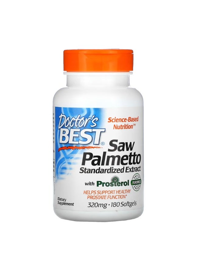 Saw Palmetto Standardized Extract 320 mg 180 Softgels