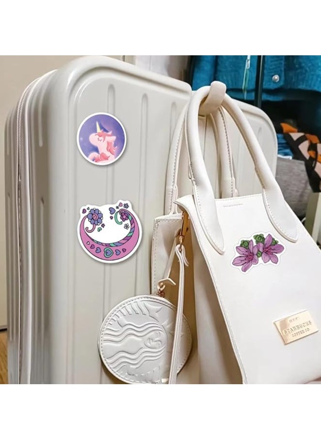 Cute Purple Stickers, Kawaii Waterproof Stickers Funny Aesthetic Stickers Water Bottles Laptop Stocking Stuffer Sticker Packs Purple Stickers Laptop Computer Stickers for Kids Teens Girls (100 Pcs)