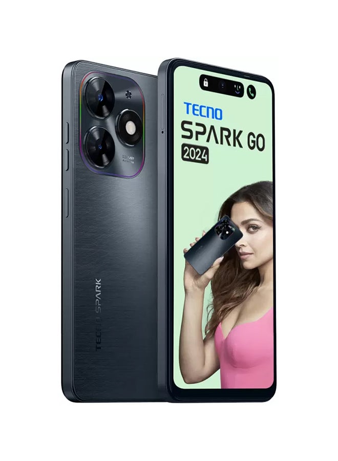 Spark Go 2024 Dual SIM Gravity Black 3GB RAM 64GB 4G - Middle East Version