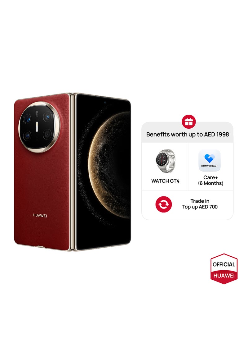 Mate X6 Nebula Red Dual SIM 4G 12GB RAM 512GB with GT4 Titanium + 6-Months Huawei Care+ - Middle East Version