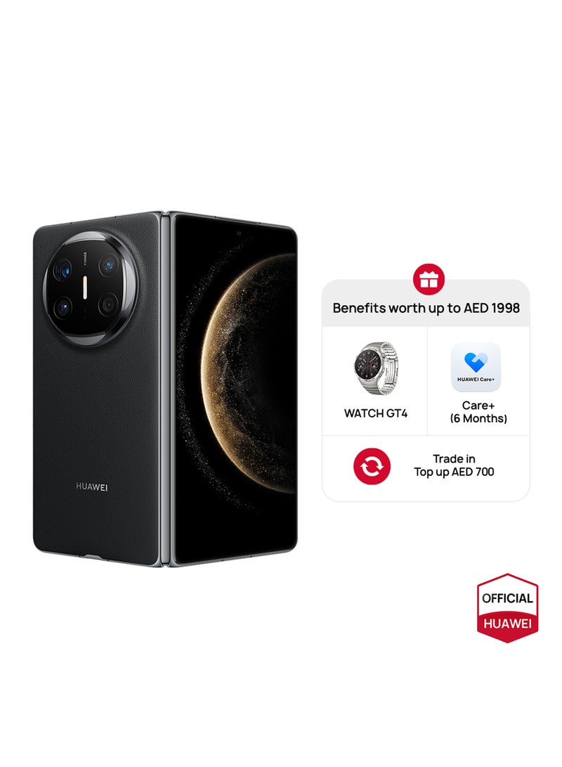 Mate X6 Black Dual SIM 4G 12GB RAM 512GB with GT4 Titanium + 6-Months Huawei Care+ - Middle East Version