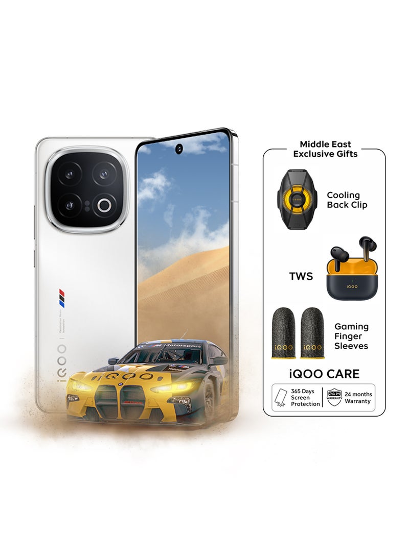 13 Dual SIM Legend White 16GB RAM 512GB 5G with Gifts iQOO Gaming Sleeves, Phone Cooler, TWS, 24 Months Warranty and 365 Days Screen Protection – Middle East Version