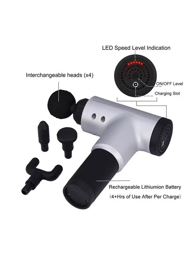 Electric Massage Gun Suitable For 4 Heads In Multiple Parts