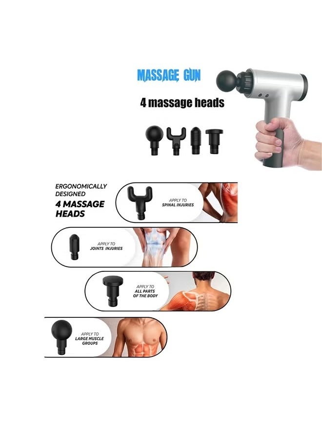 Electric Massage Gun Suitable For 4 Heads In Multiple Parts