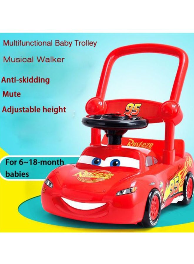 Lighting Mcqueen Sit To Stand Walker Vibrant Colours Durable Comfortable Lightweight 62x56x68cm