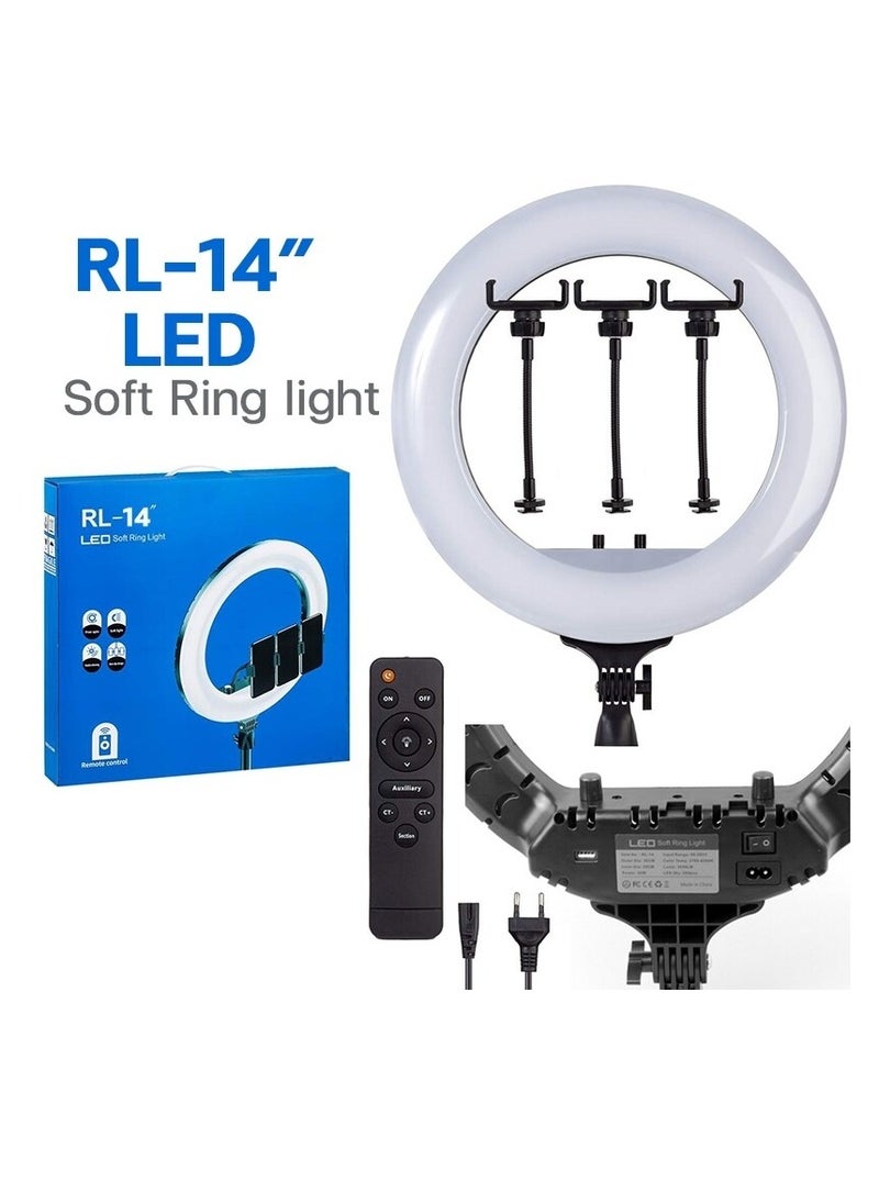 RL14 Ring Light Tripod LED Soft Ring Light with Remote Control