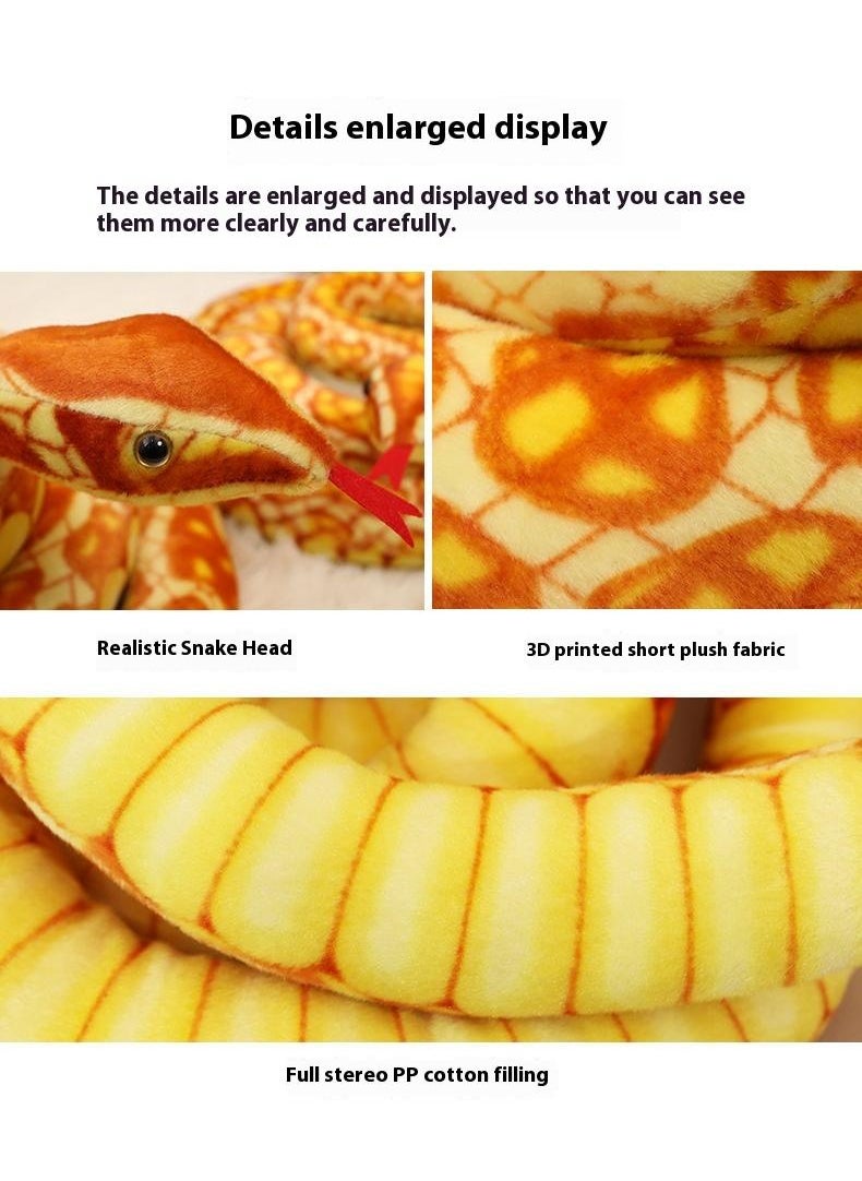 Excefore Realistic Wild Life Action Model Lifelike Snake Plush Toy Figurines Prank Props Stress Relif Toys Educational Toys Birthday Gift For Kids