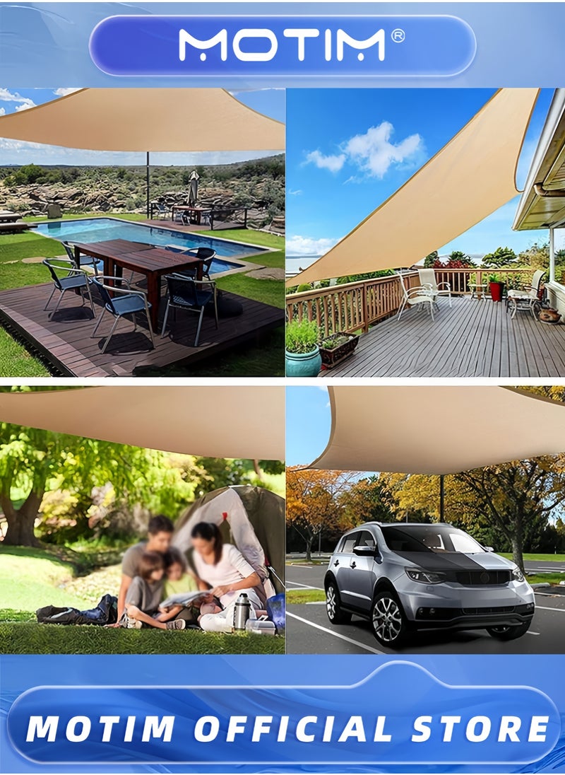 Sun Shade Sail Outdoor Garden Shade Canopy Pergola Sun Protection Rainproof Suitable for Patios Lawns Gardens Backyards Swimming Pools (3 x 4m)