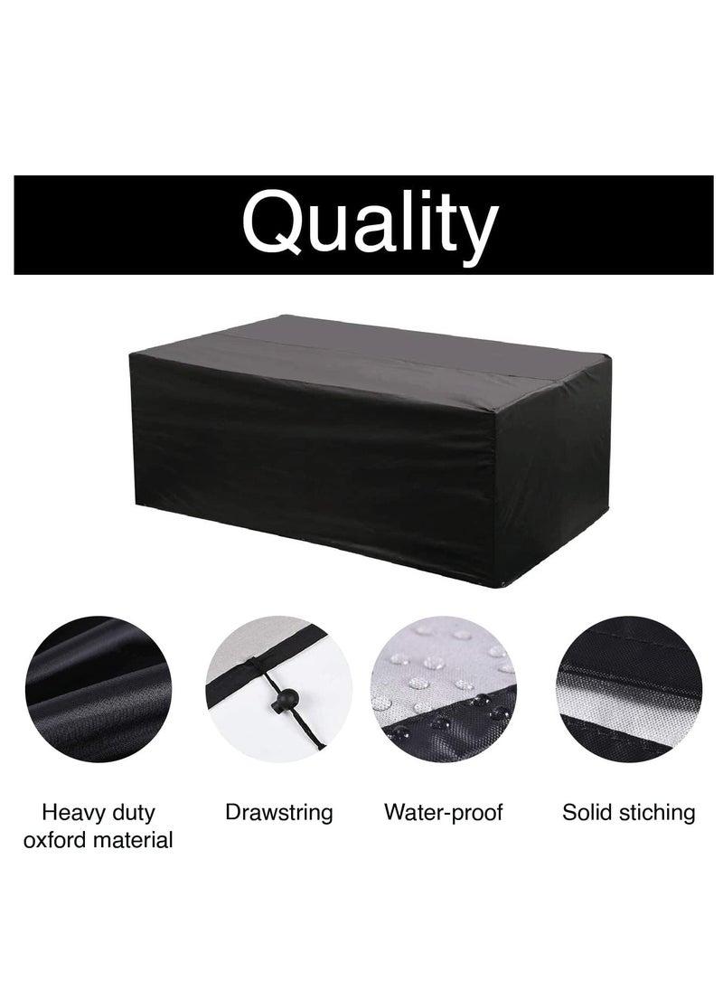 Patio Furniture Cover 213X132cm, Heavy Duty Anti UV and Dust Proof Furniture Set Cover for Outdoor Table and Chair Set Cover