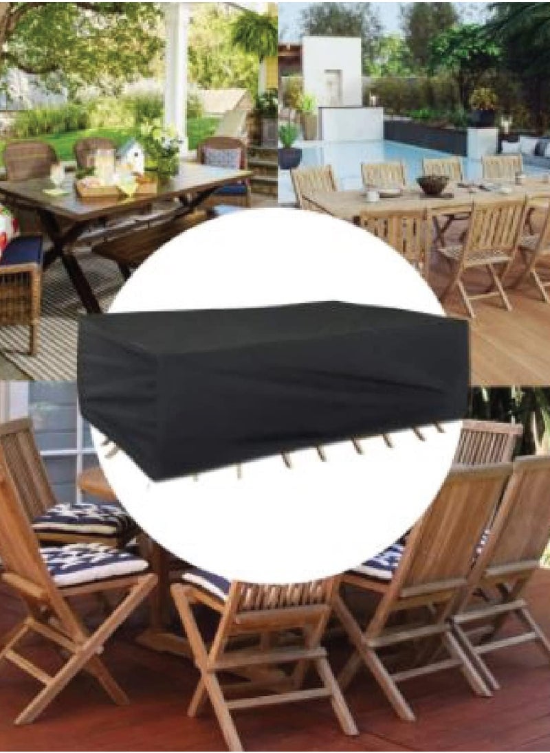 Patio Furniture Cover 213X132cm, Heavy Duty Anti UV and Dust Proof Furniture Set Cover for Outdoor Table and Chair Set Cover