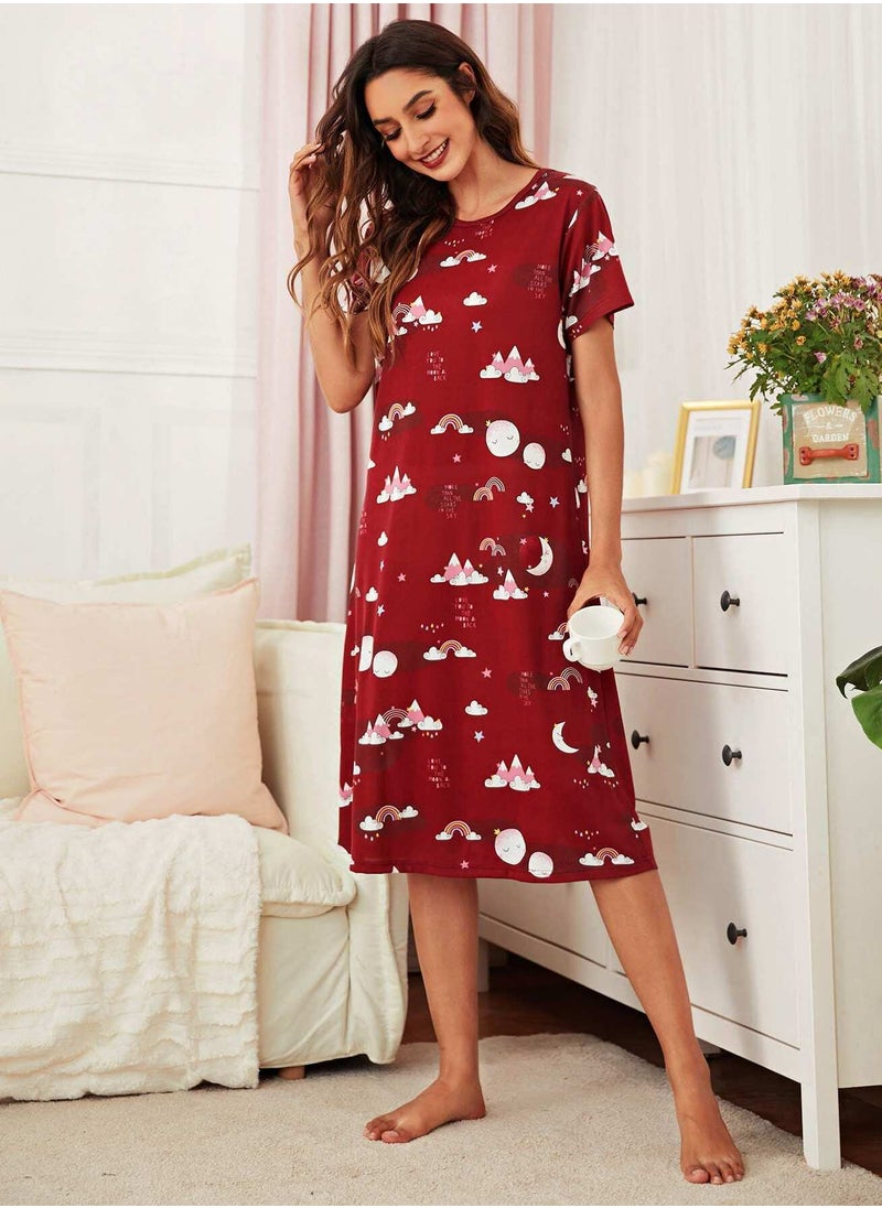 Cartoon Graphic Nightdress