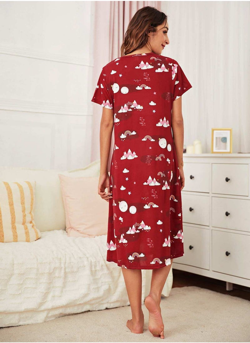 Cartoon Graphic Nightdress