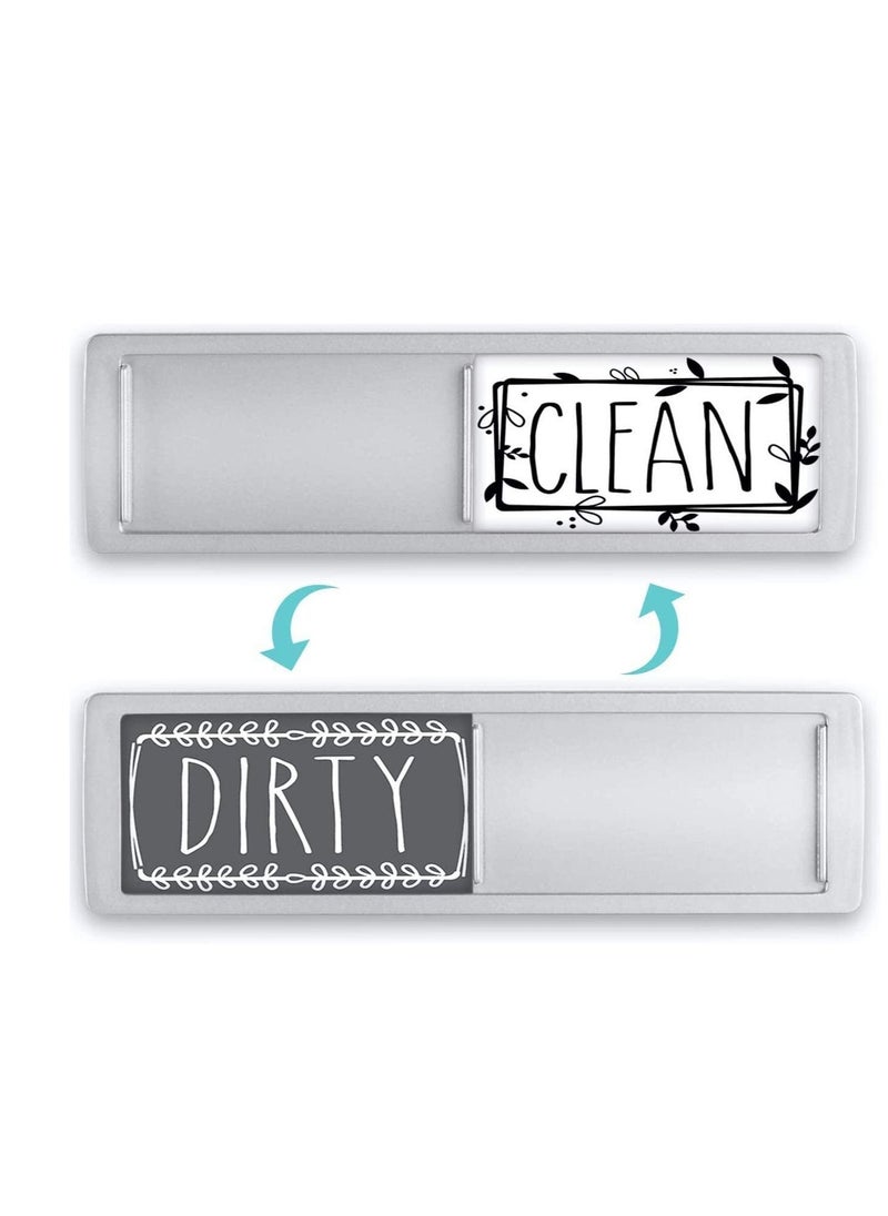 Dishwasher Magnet Cleaning Dirty Sign, Indicator, Stylish Universal Kitchen Dishwasher Washing Refrigerator Magnet, With Stickers Suitable For Kitchen Organization And Storage（2PCS）