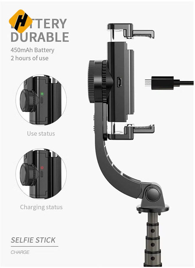 3-In-1 Phone Gimbal Stabilizer Black