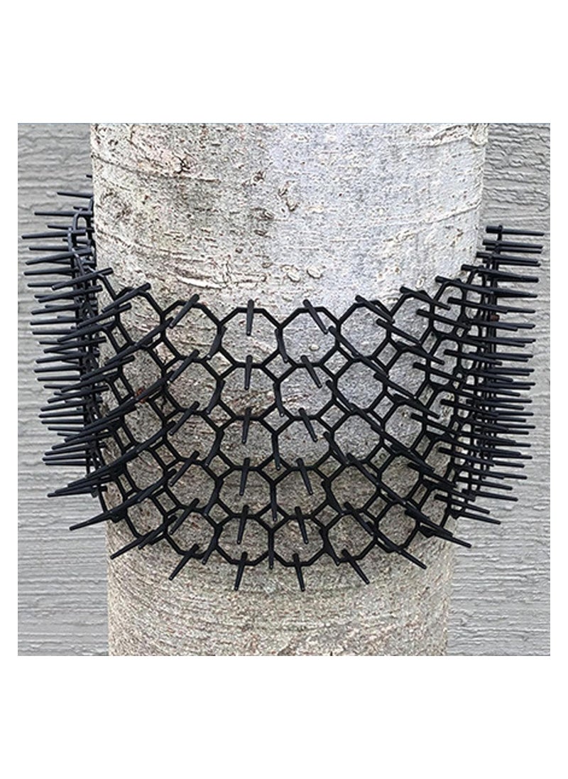 12PCS 20*15.5cm Cat Scat Mat with Spikes, Prickle Strips Plastic Spikes, Indoor and Outdoor for Dererrent, Prickle Strip Dig Network Stopper Cat Repellent Mat, Pet Digging Deterrent 8 U-Shaped Peg