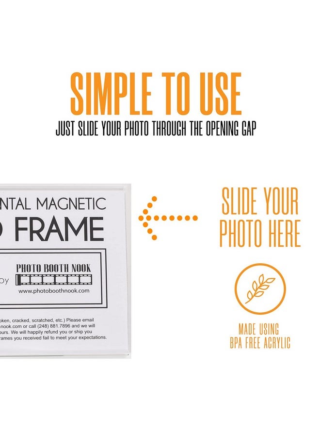 Magnetic Photo Frames For Refrigerator 4X6 (24 Count) Clear Acrylic Picture Frames 4X6 Horizontal Orientation