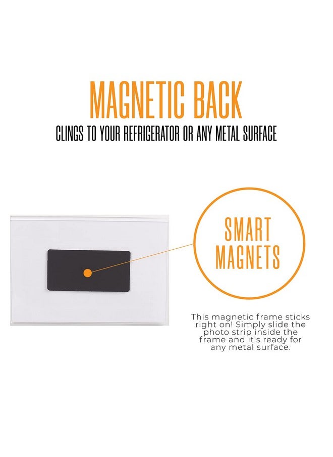 Magnetic Photo Frames For Refrigerator 4X6 (24 Count) Clear Acrylic Picture Frames 4X6 Horizontal Orientation