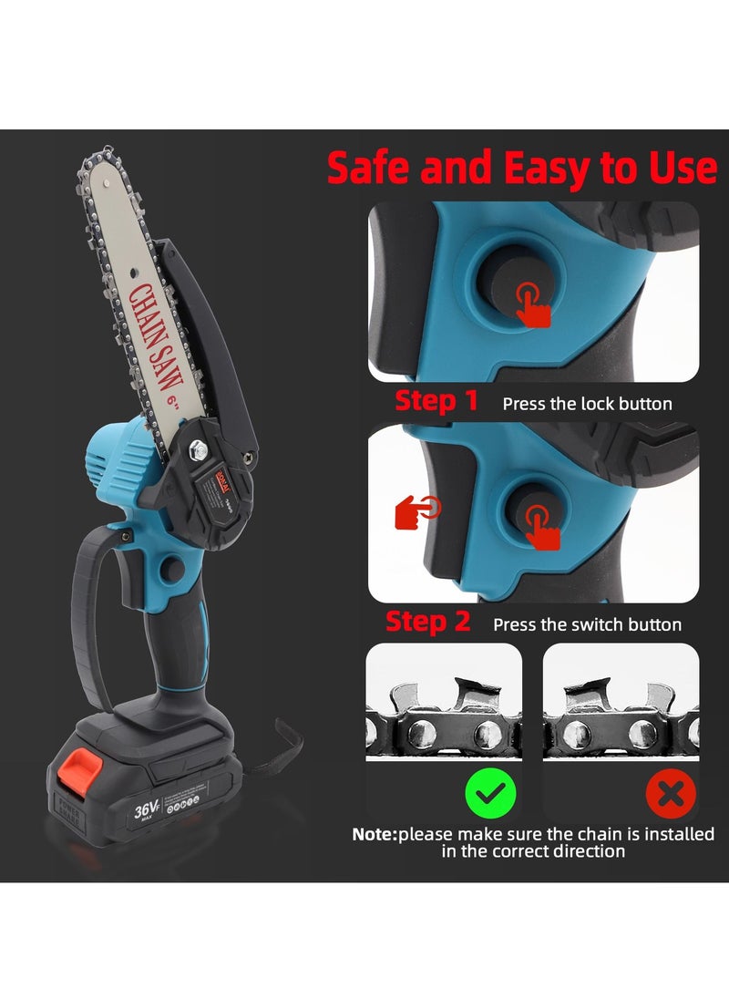 Efficient 2 in1 Cordless Tool Set Electric Chainsaw and Pruning Shears with Twin Batteries for Woodwork Garden Fruit and Flower Pruning