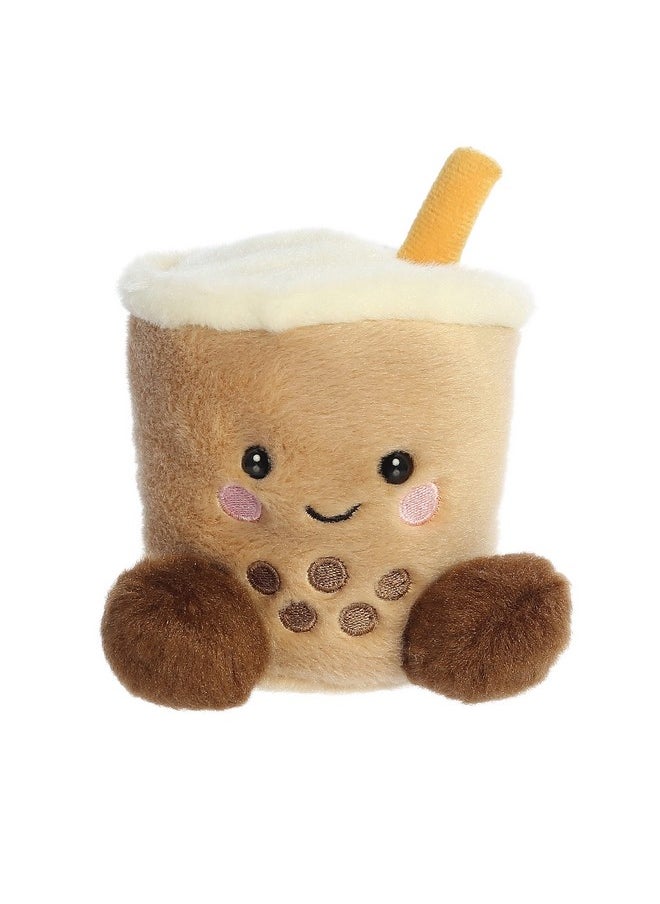 ® Adorable Palm Pals™ Milky Tea Boba™ Stuffed Animal - Pocket-Sized Play - Collectable Fun - Brown 5 Inches