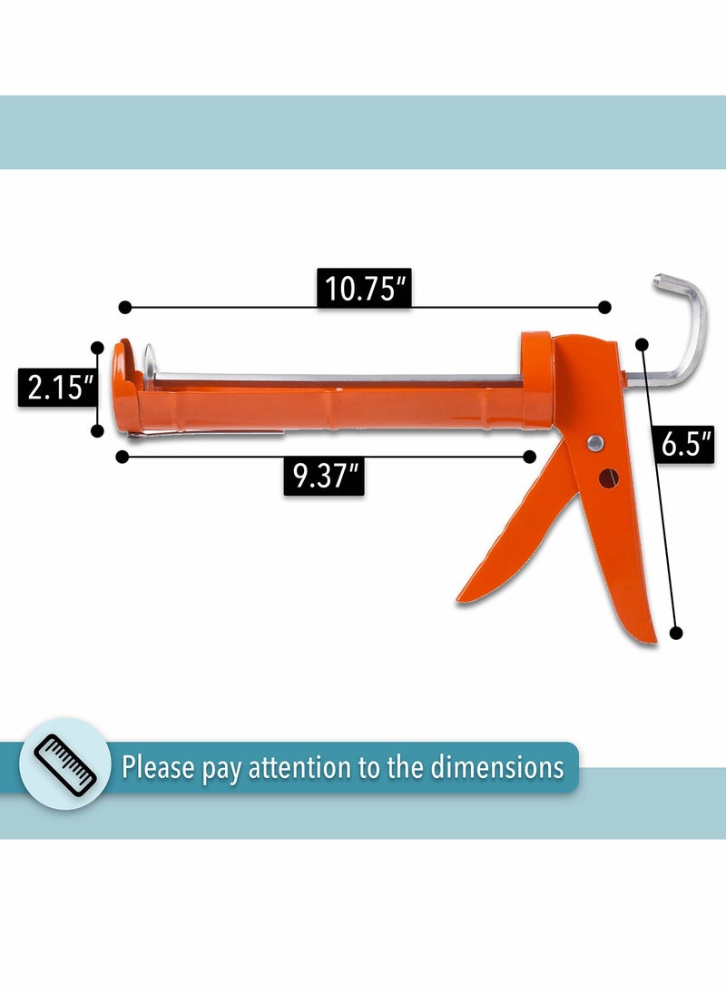 Caulking Gun, Silicone Gun, 10:1 Thrust Ratio, Hand Caulking Guns, Caulk Gun, Caulk Gun for Silicone, No Drip Caulk Gun, Gun Caulk, Sealant Gun, Caulk Gun