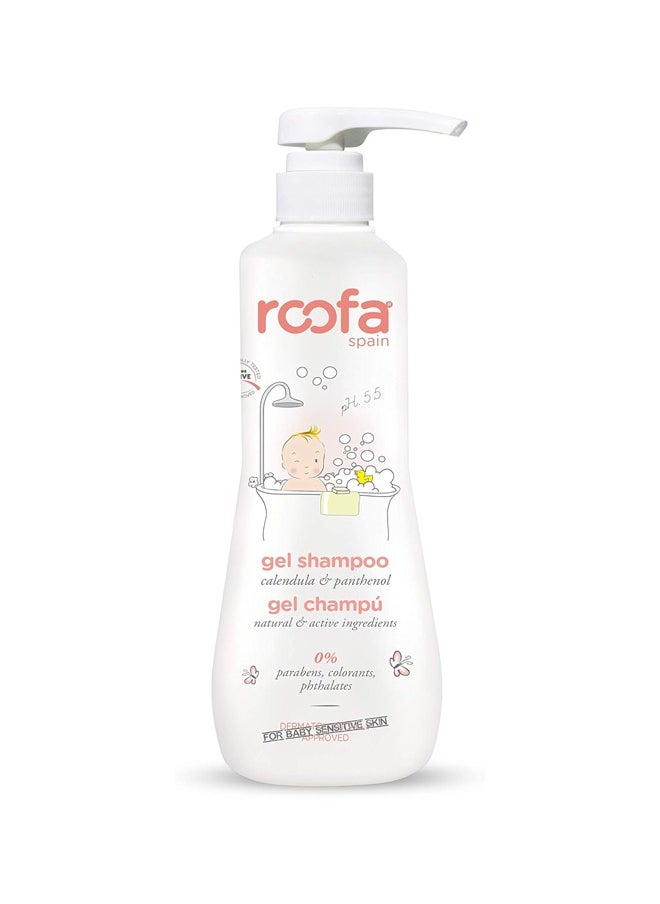 Roofa Gel Shampoo Calendula & Panthenol – Gentle Shampoo for Baby Sensitive Skin, Parabens & Phthalates Free, 250ml