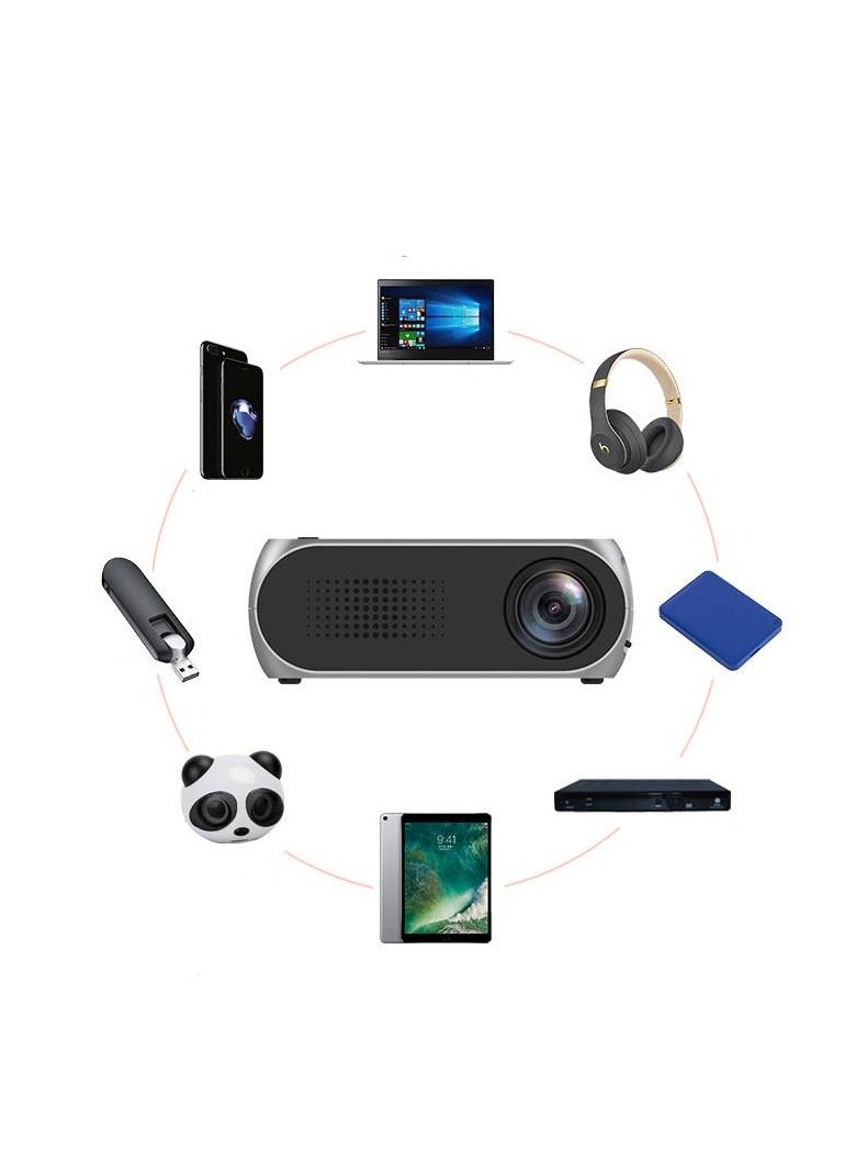 YG320 Portable Mini Projector with LED Display and HD 1080P Resolution for Home Entertainment