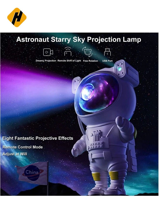 Starry Night Light Projector Astronaut LED Projection Lamp with Remote Control, Adjustable Head Angle,Gift for Kids Adults Home Party Ceiling Decor