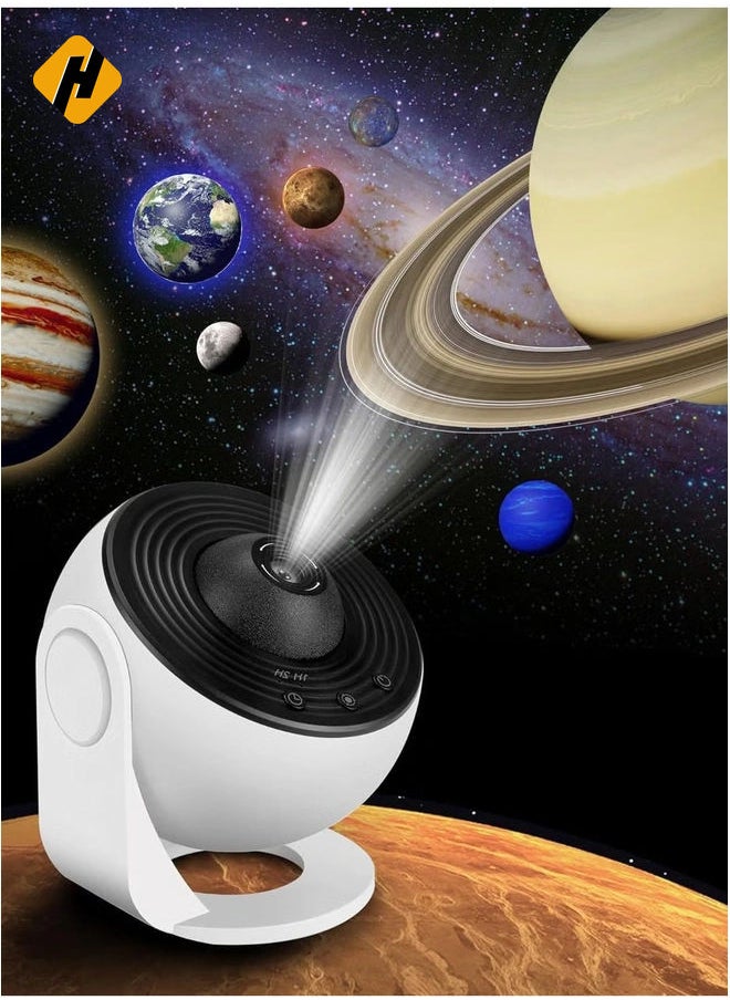 12-in-1 Planetarium Galaxy Projector – 360° Rotating Nebula Lamp with Timed Starry Night Light for Kids and Home Theater