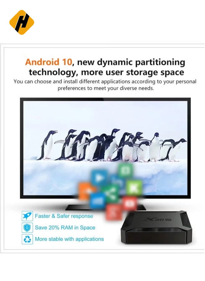 X96Q Android 10.0 TV Box - Allwinner H313 Quad Core, 16GB Storage