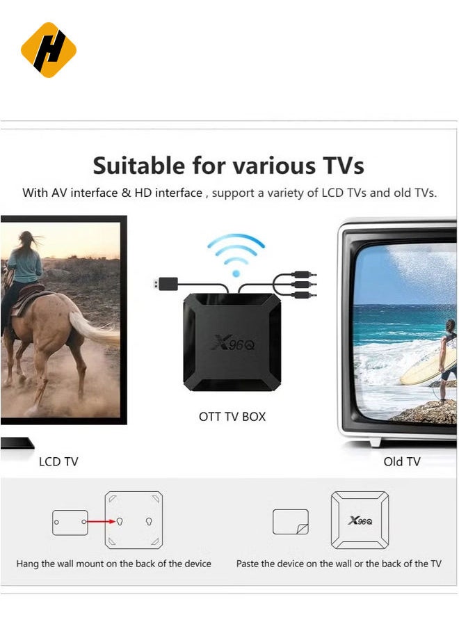 X96Q Android 10.0 TV Box - Allwinner H313 Quad Core, 16GB Storage