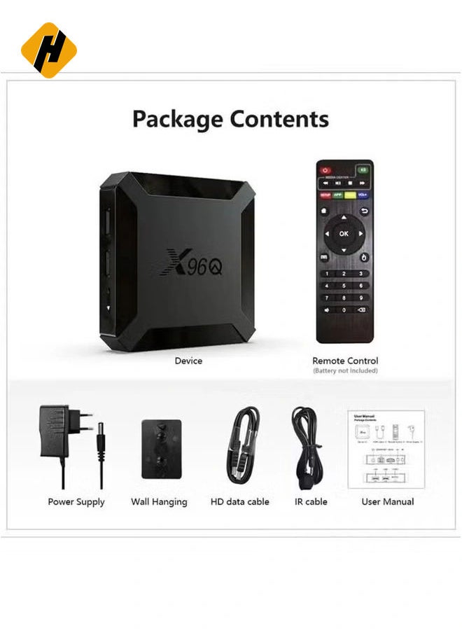 X96Q TV Box – Android 10.0 Quad-Core Media Player with 4K and 3D Support