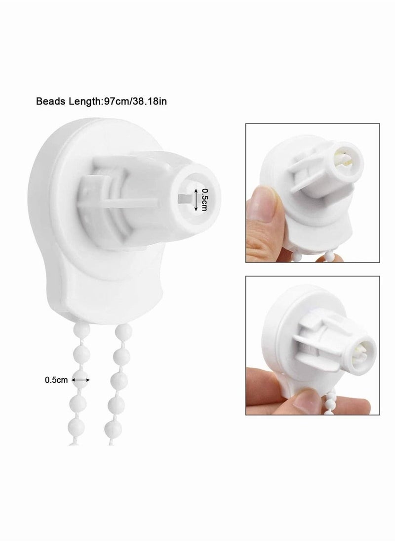 Roller Blind Fittings 25MM Brackets Plastic Replacement Repair Kit Curtain Accessories with Beaded Chain Screws for Windows