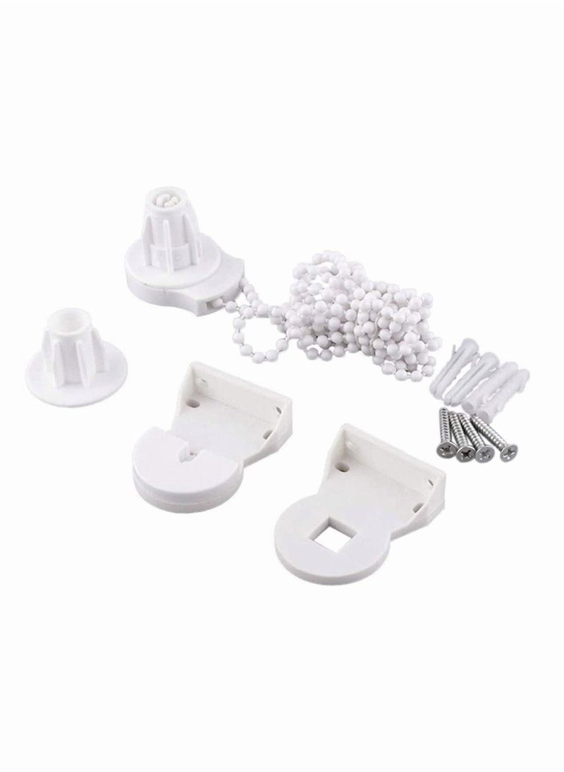 Roller Blind Fittings 25MM Brackets Plastic Replacement Repair Kit Curtain Accessories with Beaded Chain Screws for Windows