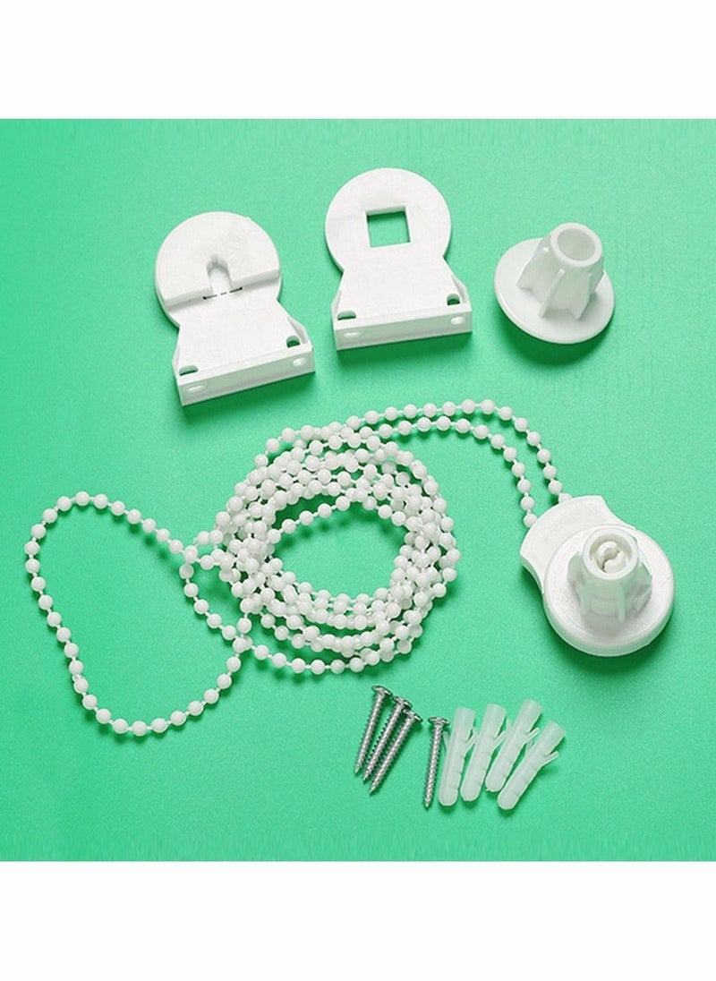 Roller Blind Fittings 25MM Brackets Plastic Replacement Repair Kit Curtain Accessories with Beaded Chain Screws for Windows
