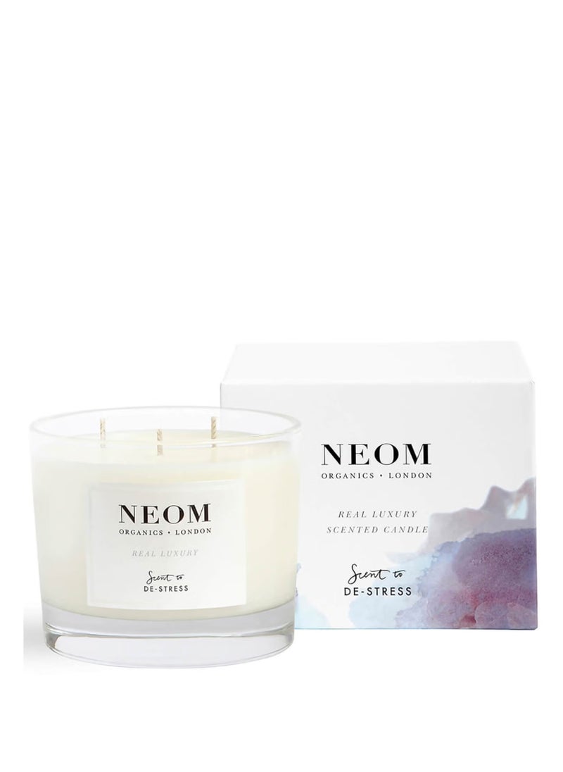 NEOM Real Luxury De-Stress Scented 3 Wick Candle