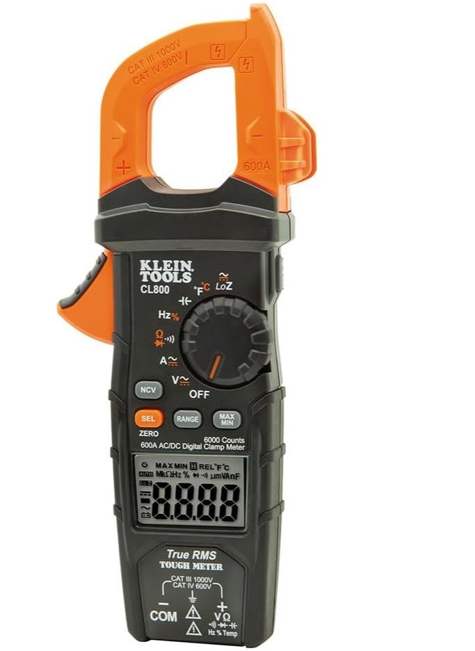 Klein Tools CL800 AC/DC True RMS Auto-Ranging Digital Clamp Meter