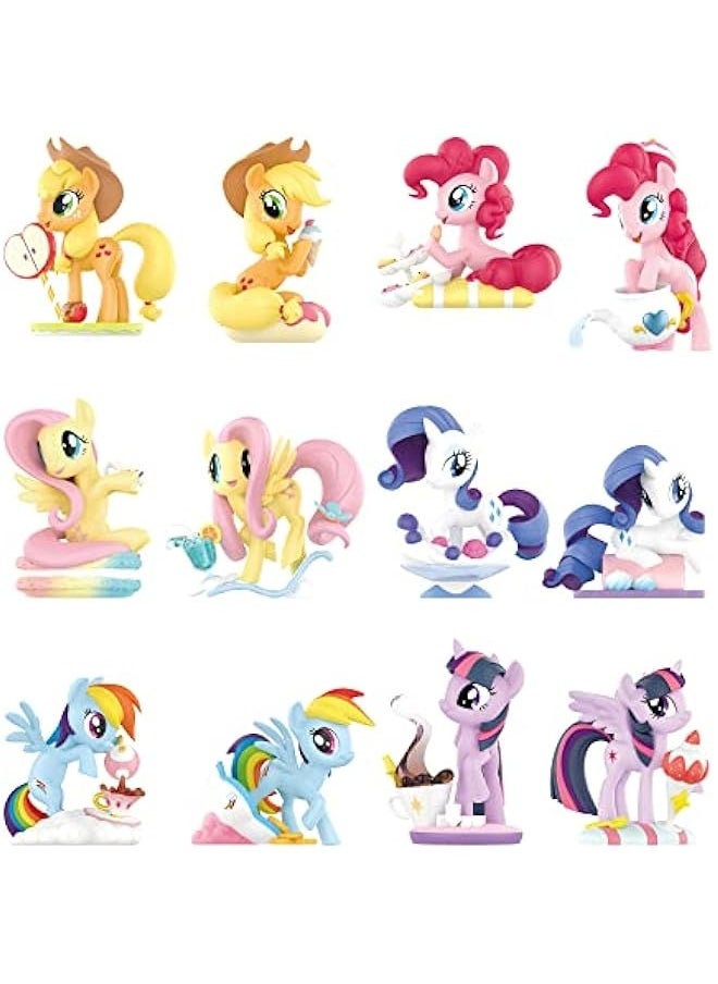 POP MART Compatible for Hasbro My Little Pony Leisure Afternoon Series Whole Set(12Boxes) 2.5 inches Premium Design gifts for women Fan-Favorite blind box Collectible Toy Toy