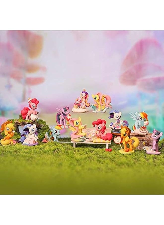 POP MART Compatible for Hasbro My Little Pony Leisure Afternoon Series Whole Set(12Boxes) 2.5 inches Premium Design gifts for women Fan-Favorite blind box Collectible Toy Toy