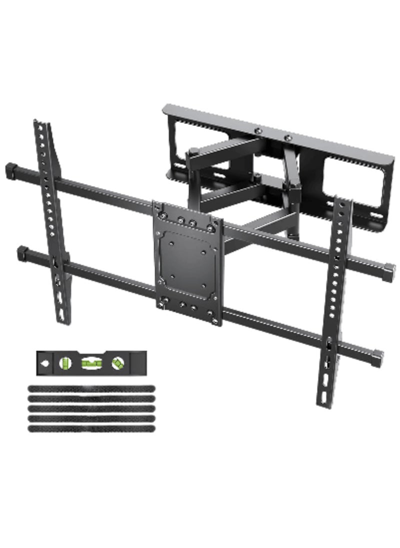 Full Motion TV Wall Mount for 32 to 84 Inch TV, Swivel and Tilt with Articulating Dual Arms, Max VESA 600X400mm, Holds up to 132lbs, Fits Max 16